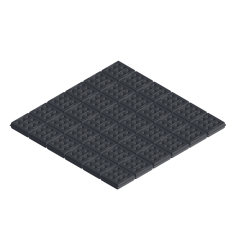 Mason Industries 3x3 Super W Waffle Pad, 18&quot; x 18&quot; x 3/4&quot;, 450lbs. per Square