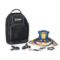 YellowJacket® TITANMAX™ 4-Valve Digital Manifold Backpack Kit with PLUS II™ Hoses (A2L)