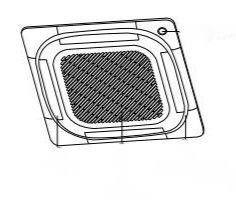 Cassette Grille for 0.75, 1, 1.5 Ton Units