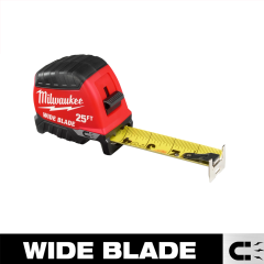 Milwaukee® Wide Blade Magnetic Tape Measure 25&#039;