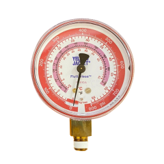 Yellow Jacket® 2-1/2&quot; (68mm) Class B Pressure Gauge (°F/C) 1/8&quot; NPT Male, 800 psi/kg/cm² (R410a, R32 - Red)