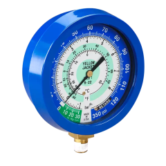 Yellow Jacket® Compound Test Gauge (°F/°C) 1/8&quot; NPT Male, 120 psi (R22 - Blue)
