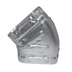 4&quot; 45° Flat Oval B-Vent Elbow