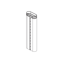 4&quot; Oval Pipe 4&#039;