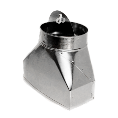 8&quot; Straight Register Boot with Damper 14&quot; x 4&quot;