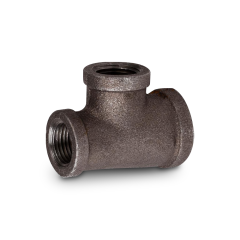 Black Iron Pipe Tee 1&quot; FIP x 3/4&quot; FIP x 1/2&quot; FIP