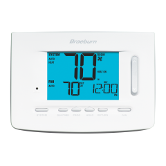 Braeburn® Premiere 7/5+2 Day Programmable Thermostat 2H/2C (3H/2C HP), 24Vac/3Vdc (2 AA)