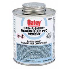 Oatey® Rain-R-Shine® Medium Blue PVC Cement 16 oz.