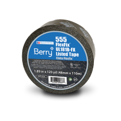 Berry 555 FlexFix UL 181B-FX Film Tape 2 in., 120 yd, 3.1 mil (Black)