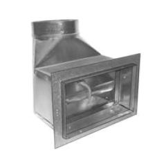 8&quot; 90° Radiation Damper Angle Boot with Flange 10&quot; x 6&quot; (UL Approved - Sealed) 