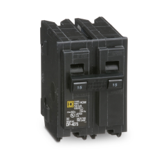 Square D Homeline Mini Circuit Breaker 15a, 2-Pole, 120/240Vac