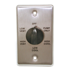 2-Speed Wall Switch, 6 Positions (Metal)