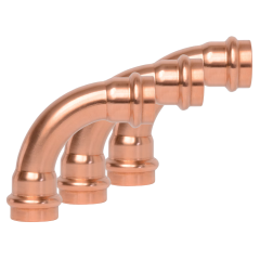 ZoomLock MAX 5/8&quot; 90° Long Radius Elbow Press Fitting (Sold in Multiples of 3)