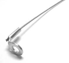 Duro Dyne® Dyna-Tite® Cable with 90° 1/4 in. Eyelet, 5 ft. L, WC3-CL12 3/32 in. Wire Rope, 25-150 lbs. (10 pk)