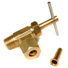 Brass 90° Angle Needle Valve 1/4 in. x 1/8 in.