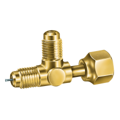 JB Access Valve Tee with Swivel Flare &amp; Depressor 1/4 in. SAE (3 pk)