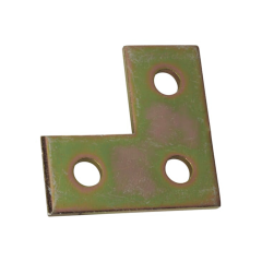 AB-219 3-Hole Corner Plate, 3-1/2 in. H x 3-1/2 in. L x 1-5/8 in. W
