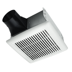 Broan® Flex™ ENERGY STAR® Certified Ventilation Fan 4 in. or 6 in. Round Duct, 110CFM, 1 Sones, 120Vac (Wall Mountable)