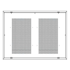 Louvered Panel Accessory with Filter Rack 48&quot; x 32-9/16&quot;