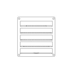 8&quot; Plastic Wall Vent with Fixed Louvers (Brown)