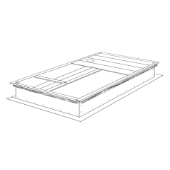 Micrometl Roof Curb, 14&quot; Tall, Knockdown, Adjustable Pitch, Insulated Deck Pan