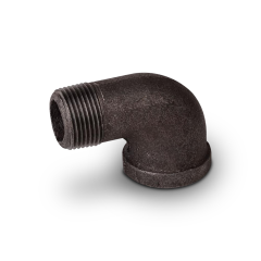 Black Iron Pipe 90° Street Elbow 1/2&quot; FIP x 1/2&quot; MIP (cl150 - Sch40)