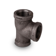 Black Iron Pipe Tee 3/4&quot; FIP x 1/2&quot; FIP x 3/4&quot; FIP (cl150 - Sch40)
