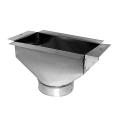 12&quot; Funnel Register Box with Flange 12&quot; x 12&quot;
