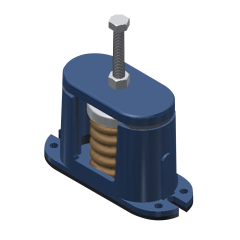 Mason Industries Single Spring Isolation Mount, 3/8&quot;, 1.33&quot; Deflection, 125lbs.