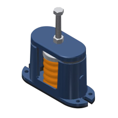 Mason Industries Single Spring Isolation Mount, 3/8&quot;, 1.5&quot; Deflection, 75lbs.