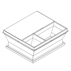 MicroMetl Curb Adapter, Welded Galvanized Metal Perimeter, Insulated