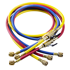 JustBetter® CLV Series KOBRA Gasket Seal Quarter-Turn Ball Valve Hose with 6&quot; Whip End 800 psi, 1/4&quot; x 1/4&quot; x 60&quot;