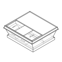 CanFab Curb Adapter, Welded, Insulated