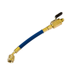 JustBetter® KOBRA® Whip-End Ball Valve Hose Adapter 800 psi, 1/4&quot; x 1/4&quot; x 6&quot; (Blue)