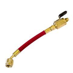 JustBetter® KOBRA® Whip-End Ball Valve Hose Adapter 800 psi, 1/4&quot; x 1/4&quot; x 6&quot; (Red)