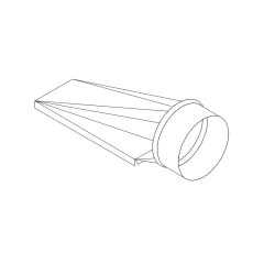 9&quot; Register Cone Boot 12&quot; x 3-1/4&quot; (Sealed)