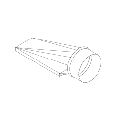 6&quot; Register Cone Boot 14&quot; x 3-1/4&quot; (Sealed)
