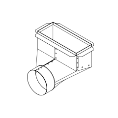 5&quot; 90° Angle Ceiling Box with Flange 12&quot; x 6&quot;