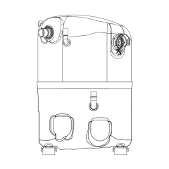 Copeland Hermetic Reciprocating Compressor R22, 34,000BTU, 208/230Vac, Single Phase