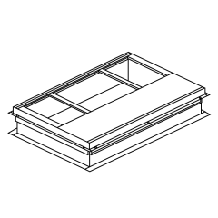 MicroMetl Roof Curb, 14&quot; Tall, Welded, Adjustable Pitch
