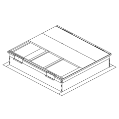 MicroMetl Roof Curb, 11&quot; Tall, Knockdown, No Pitch, Insulated Deck Pan, Structurally Calculated