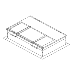 MicroMetl Roof Curb, 11&quot; Tall, Knockdown, No Pitch, Insulated Deck Pan, Structurally Calculated