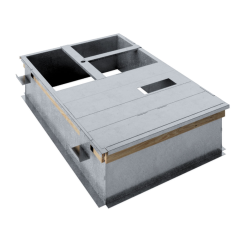 MicroMetl Roof Curb, 14&quot; Tall, Knockdown, No Pitch, Non-Insulated, Structurally Calculated