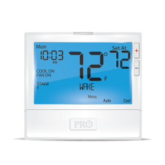 PRO1 7/5+1/1 Day Programmable Digital Thermostat 2H/2C (3H/2C HP) 24Vac/3Vdc (2 AA)