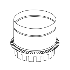 12&quot; Duct Board Start Collar (1&quot; - 1-1/2&quot;)