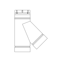 B-Vent Swivel Wye 5&quot; x 5&quot; x 4&quot;