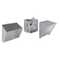 Micrometl Horizontal Economizer, Genesis Ultra Low Leak with RTU/Premier Link/VU Control Options, Adjustable Dry Bulb, Barometric Relief