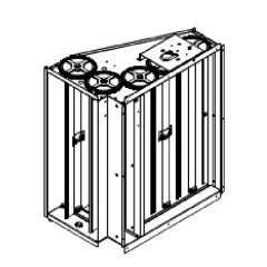 MicroMetl Horizontal Economizer with Siemens Actuator, Genesis Ultra Low Leak, Dry Bulb, Barometric Relief 