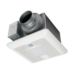Panasonic WhisperSense® ENERGY STAR® Certified Ventilation Fan with Light 4&quot; or 6&quot; Round Duct, 50-110CFM, 0.3 Sones, 120Vac (Multi-Speed)