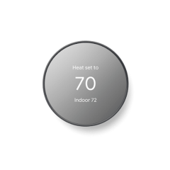 Nest Thermostat 2H/2C, 24Vac/3Vdc (2 AAA - Charcoal)
